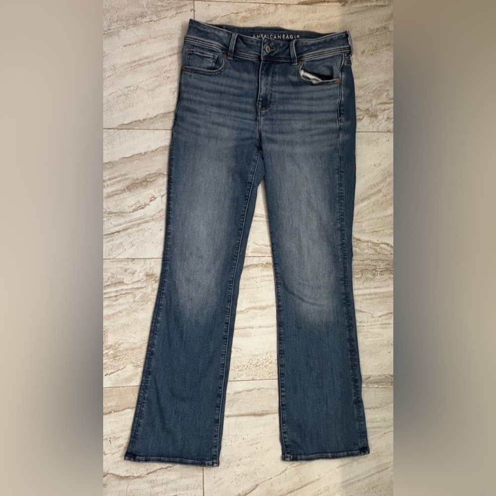 American Eagle Outfitters Women's Boot Cut Jeans - Dark Blue